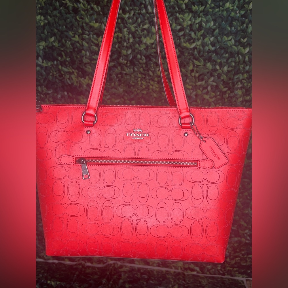 Red Hot Coach Tote Purse
